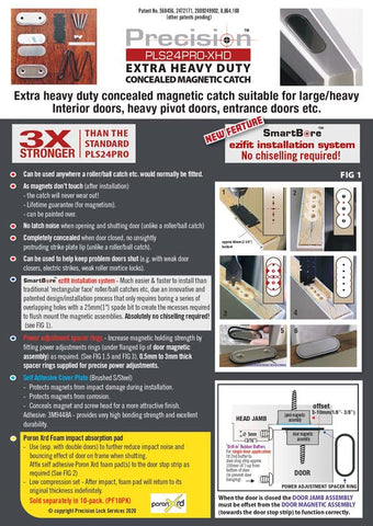 Precision Lock PLS24PROXHD installed on a door demonstrates strong hold and seamless appearance.