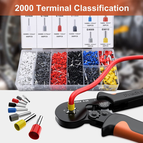 Preciva 2000 insulated wire terminals kit supports versatile electrical projects.