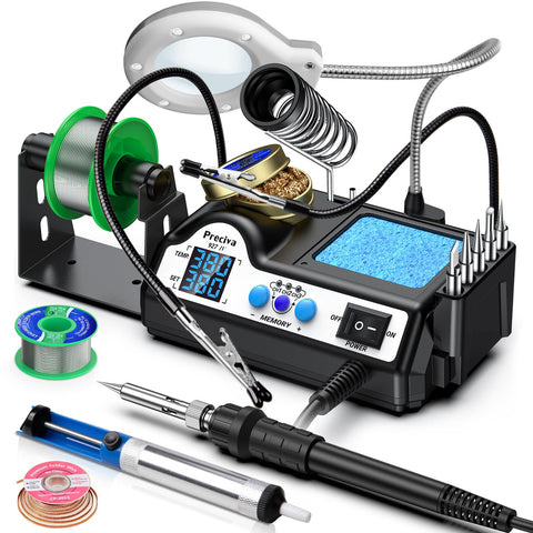 Preciva 927IV soldering station front panel showing precise temperature control for soldering tasks