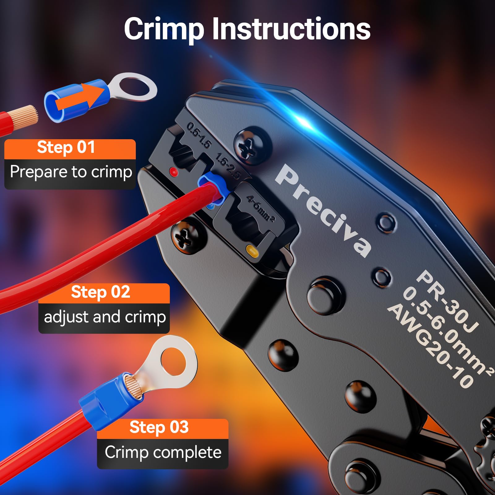 Preciva adjustable star disk to tailor crimp force for different wires