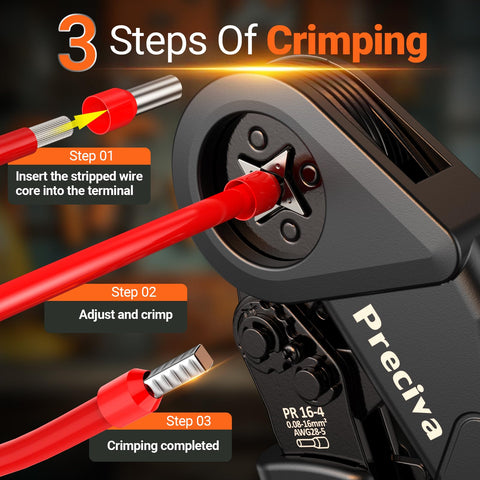 Preciva adjustable star disk to tailor crimp force for different wires