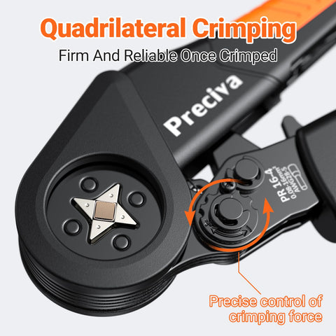 Preciva bow-shaped handle reduces hand fatigue during crimping