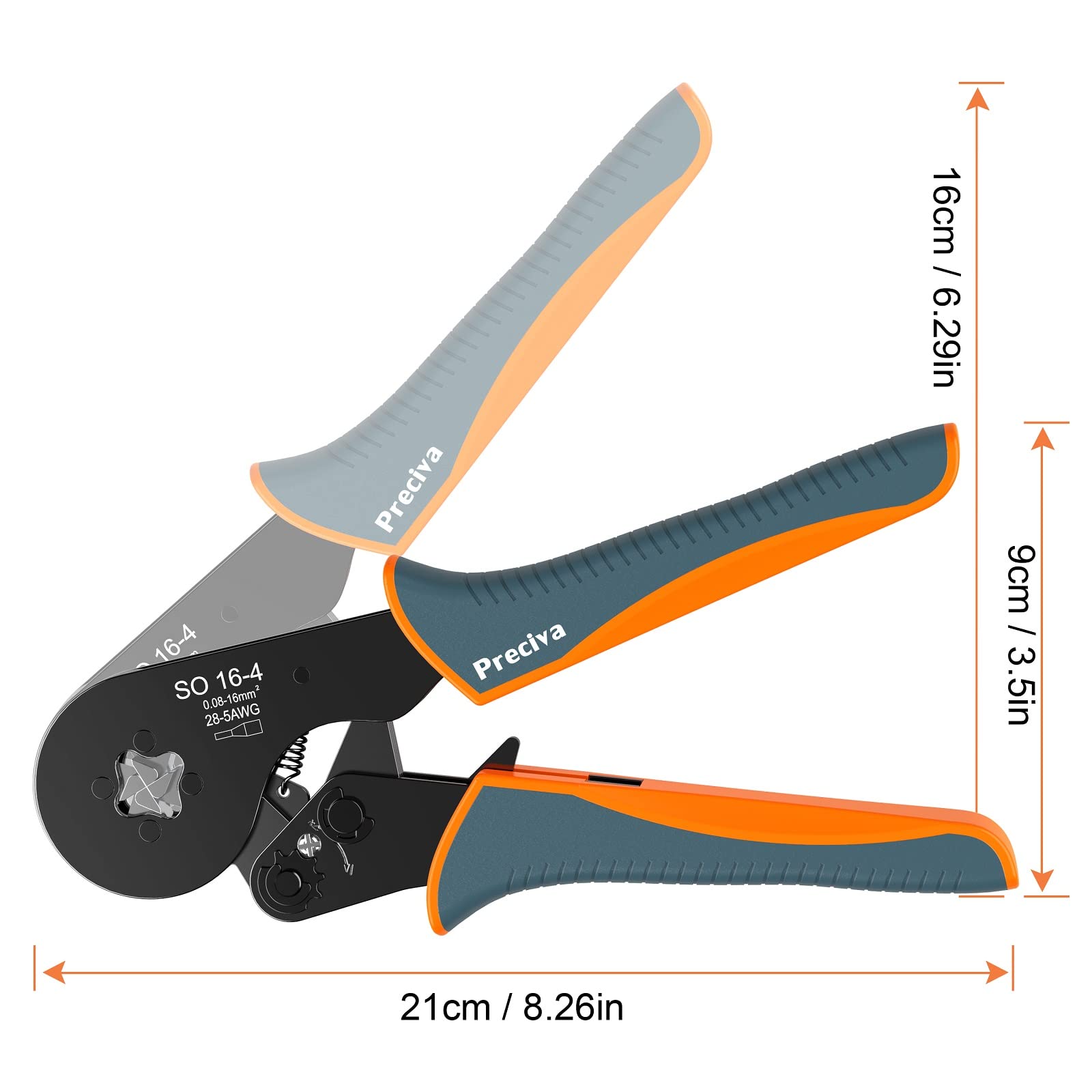 Preciva durable ratcheting mechanism ensures consistent crimps.