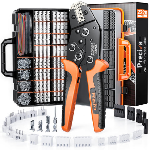 Preciva crimping tool with ergonomic pliers for precise terminal work