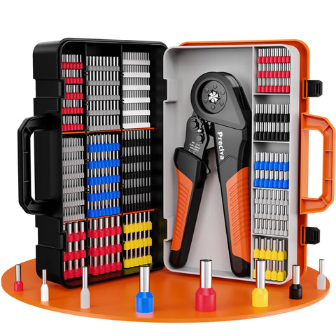 Preciva ferrule crimping tool kit with portable case for on-site projects