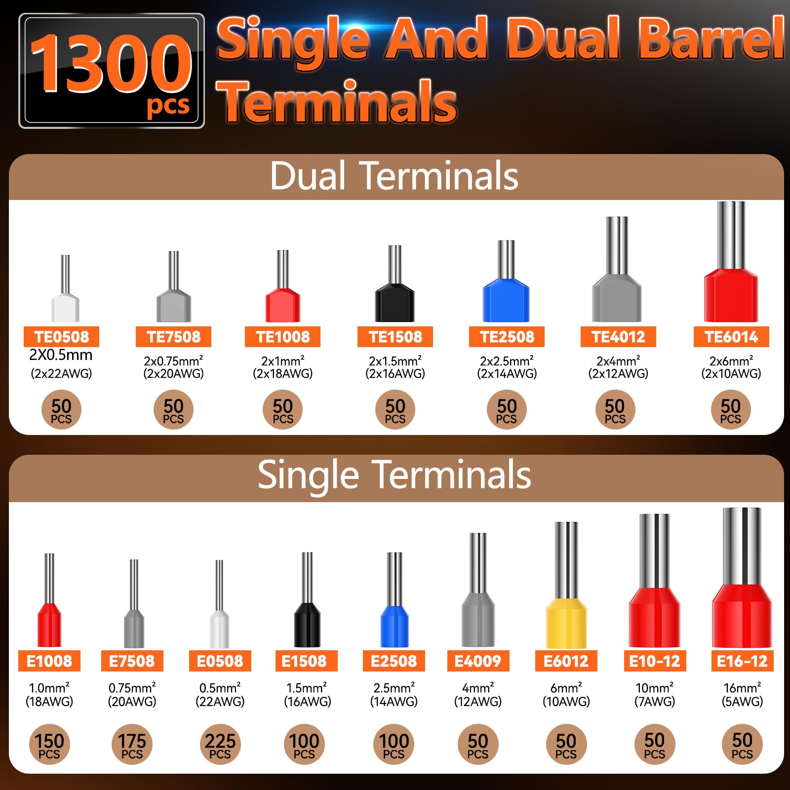 Preciva ferrule crimping tool kit self-adjusting ratchet promotes consistent crimps.