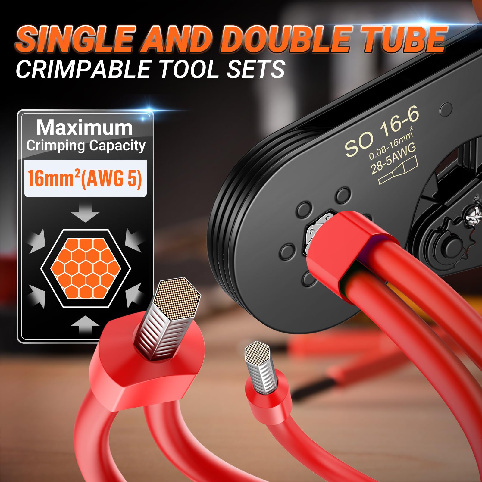 Preciva ferrule crimping tool kit side handle ergonomic design for comfort