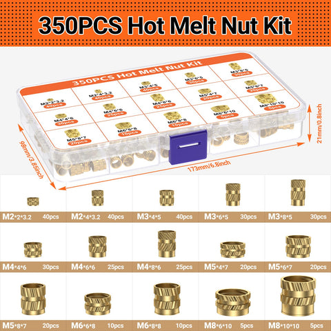 Preciva heat-set tip M3 enables fast, tidy insert installation.