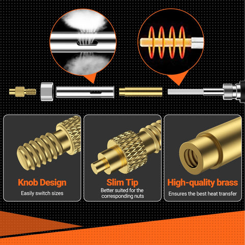 Preciva heat-set tip M4 offers versatile insert sizing for plastics.