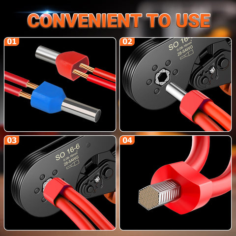 Preciva hexagonal ratchet jaw enables secure crimping