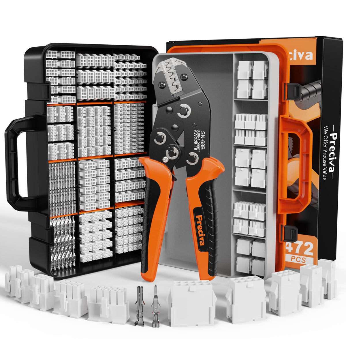 Preciva Mini-Fit Jr Kit crimping tool assembly for secure terminations.