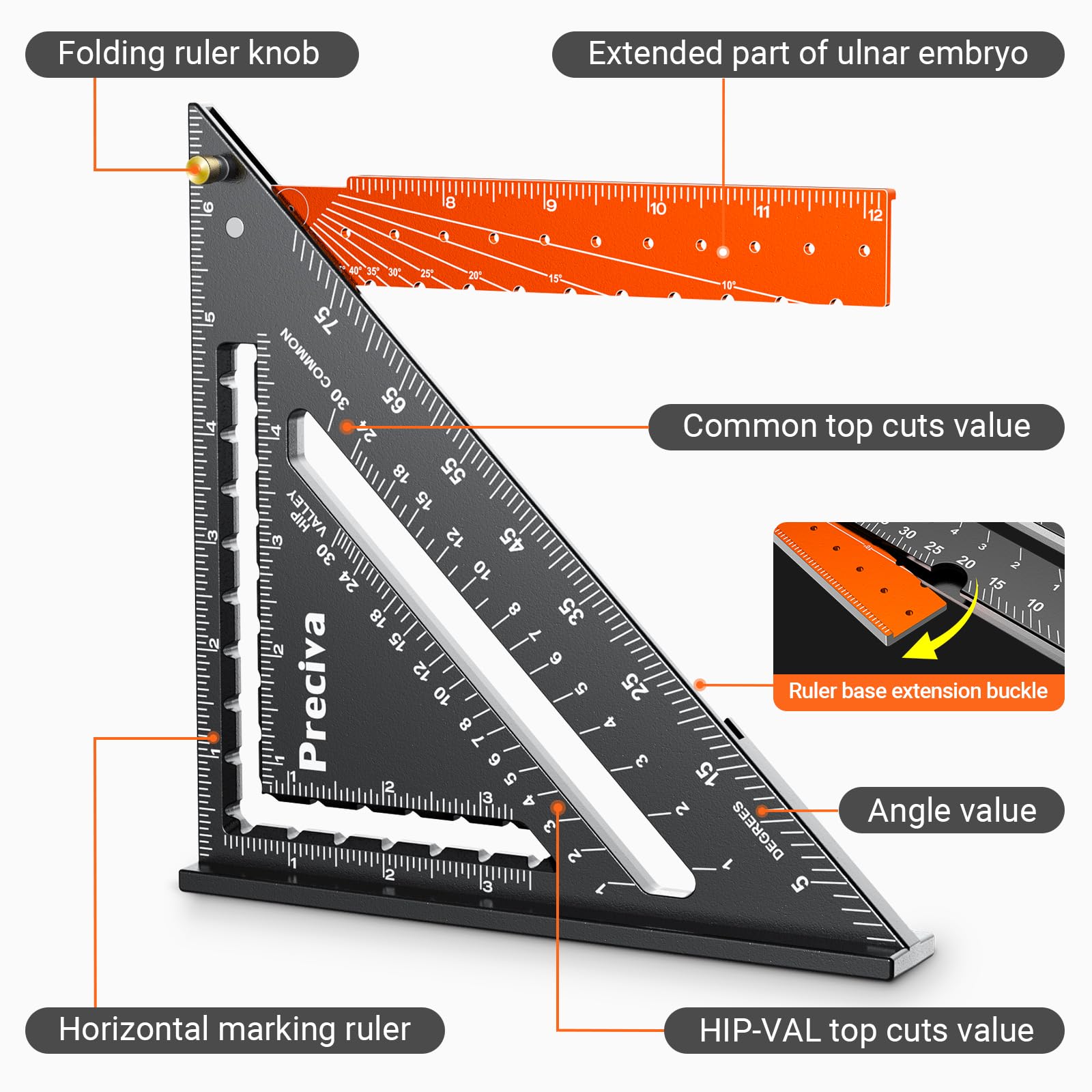 Preciva scratch-resistant surface maintains legibility during long projects.