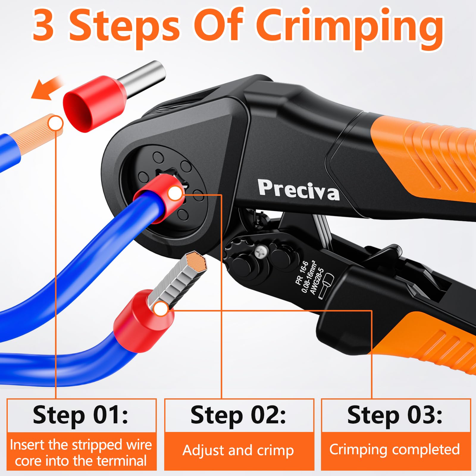 Preciva secure locking mechanism provides consistent crimps every time