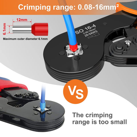 Preciva self-adjusting crimpers automatically match terminal diameters.