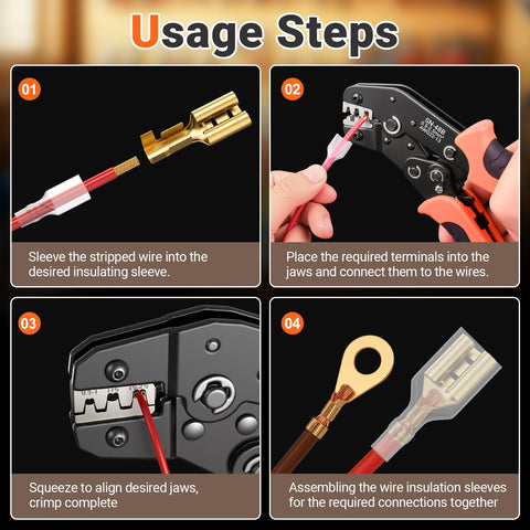 Preciva AWG 22-13 crimp dies ensure solid crimps every time.
