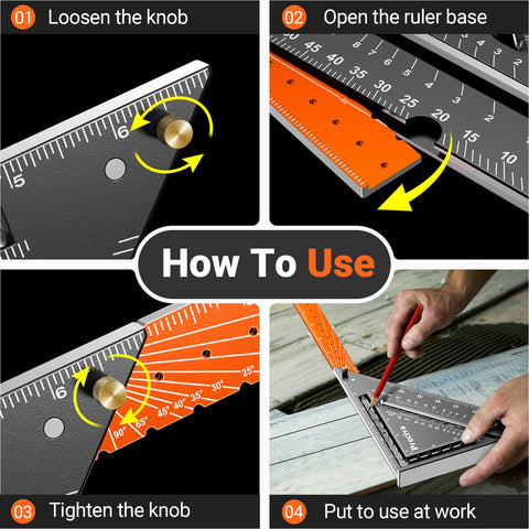 Preciva square fits carpentry, construction, and precise layout tasks.