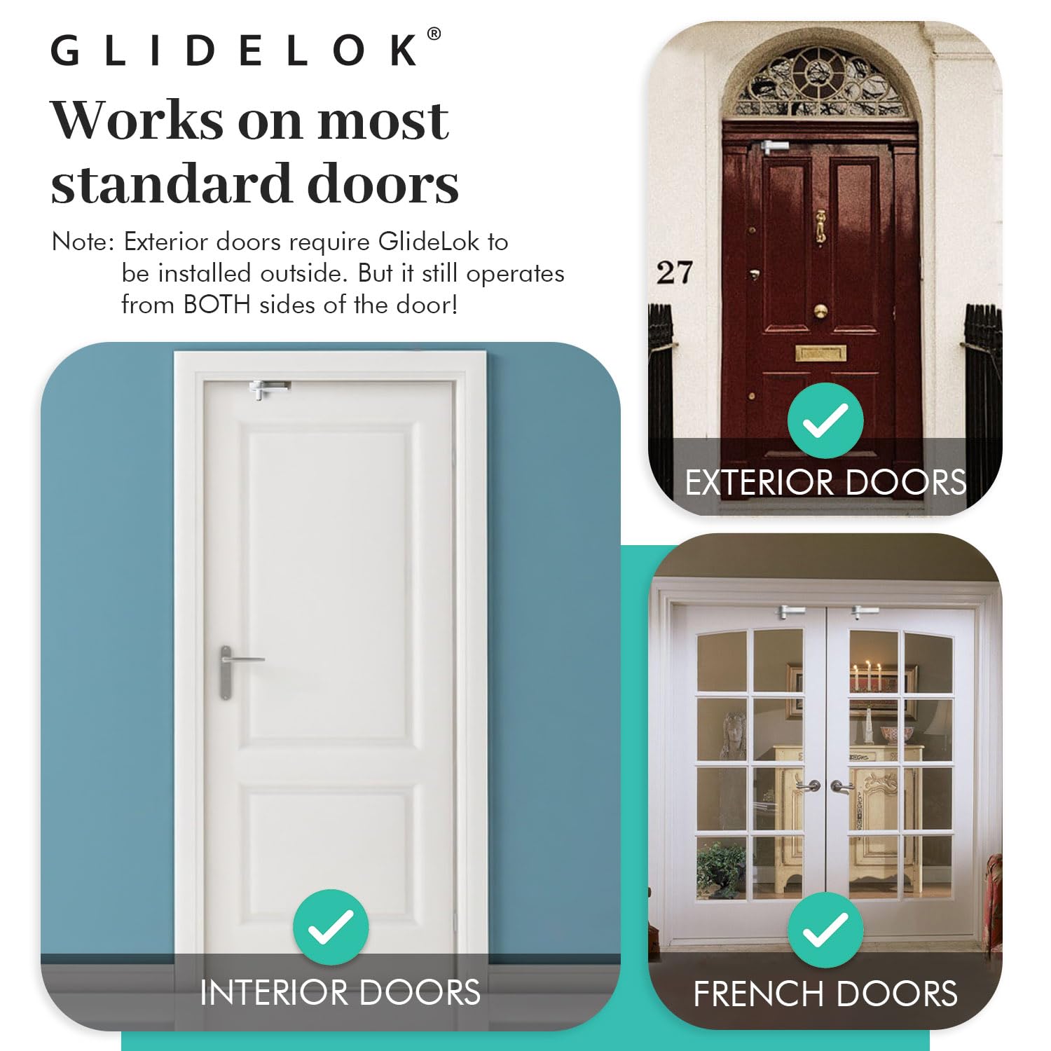 Predictable Solutions GlideLok durable metal construction withstands daily use.