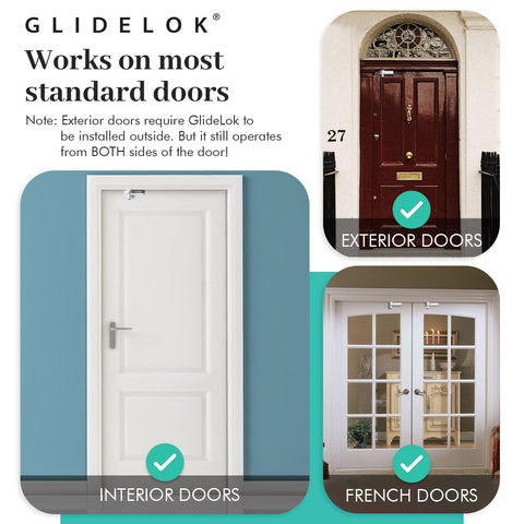 Predictable Solutions GlideLok durable metal construction withstands daily use.