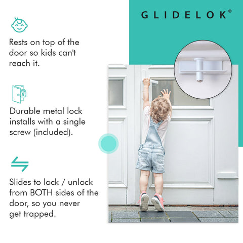 Predictable Solutions GlideLok installation with screw securing the frame.