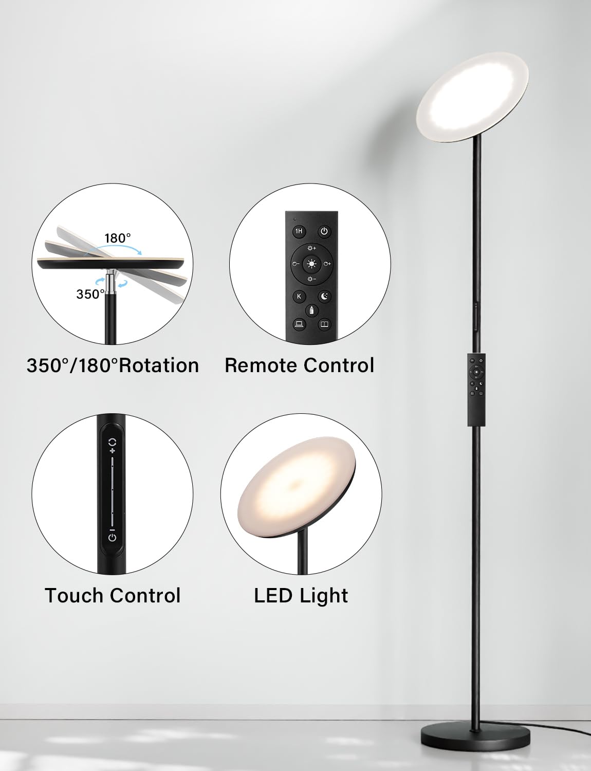 PreeOtti 40W/2400LM lighting delivers bright energy efficient illumination for reading or projects