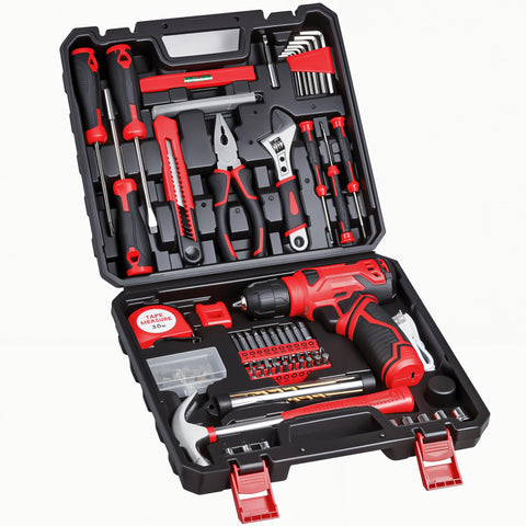Prekull 8V cordless drill held in hand for easy home use and control