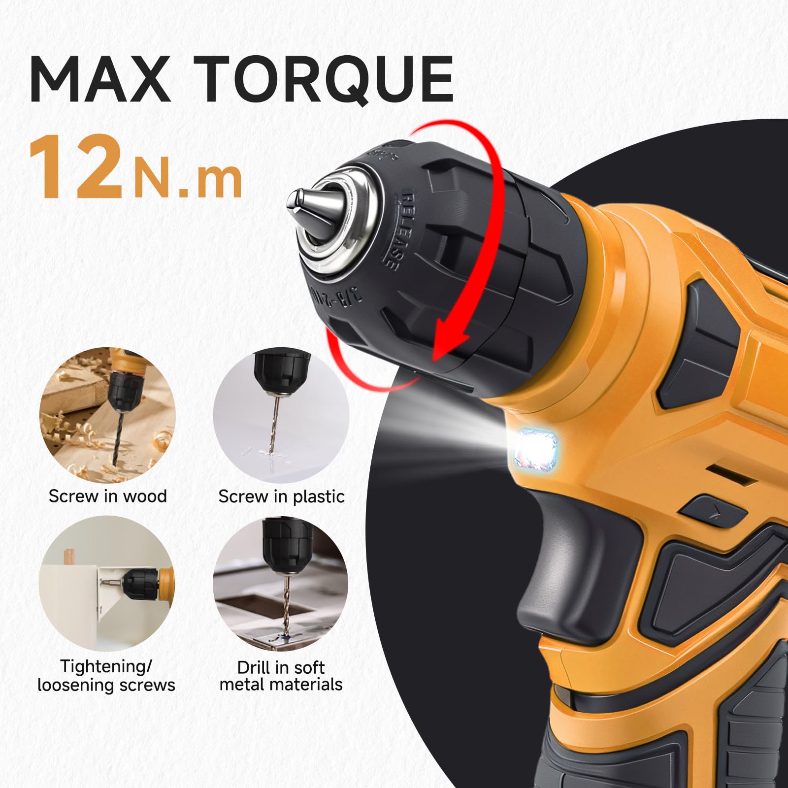 Prekull 10-piece drill bits for wood metal and plastic projects