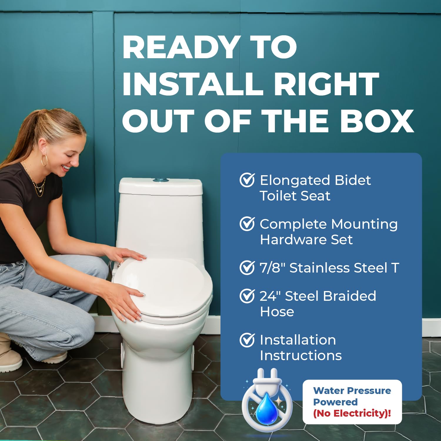 Premexa bidet seat quick-release for easy cleaning access.