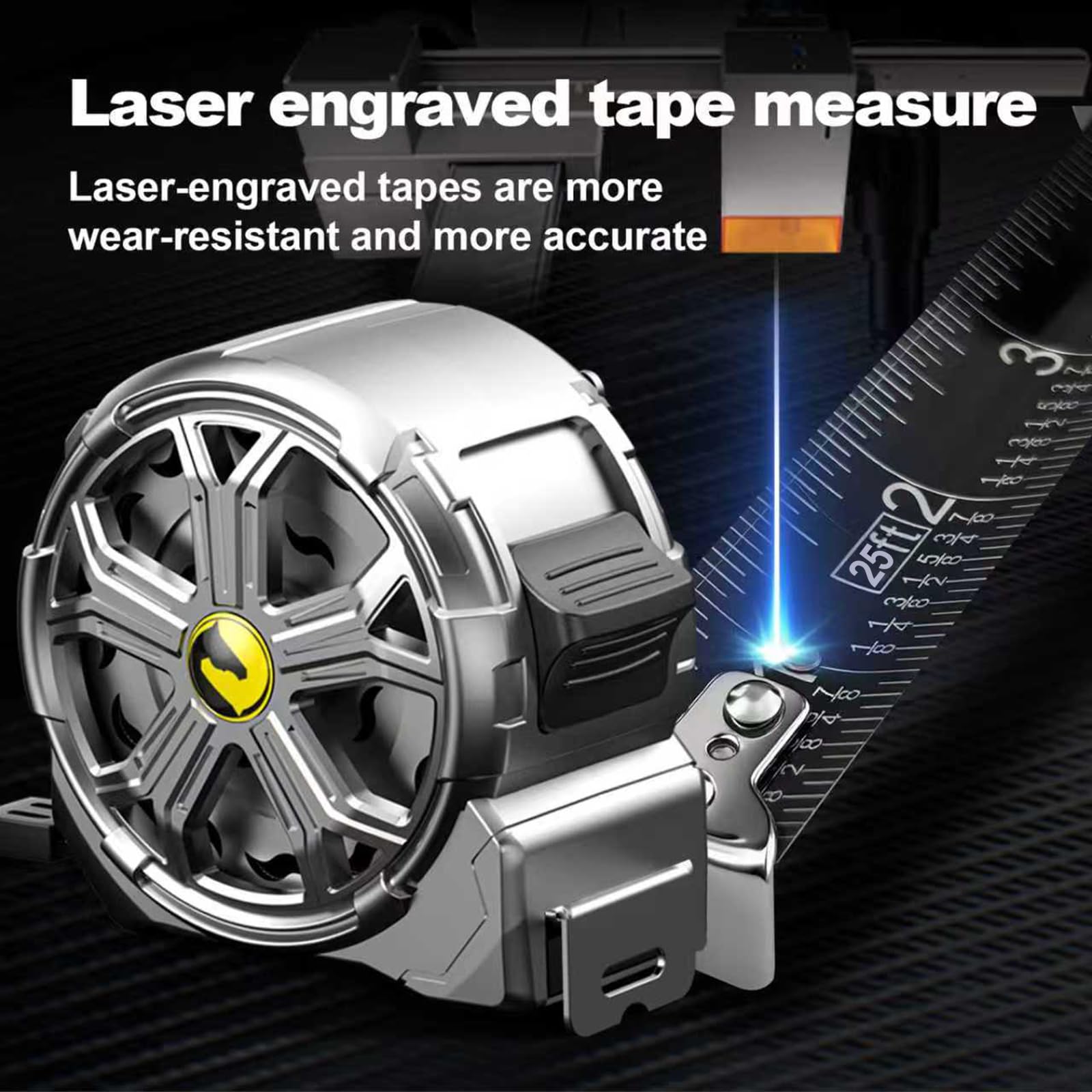 Premium Tape Measure 25ft waterproof shell boosts durability on rugged sites