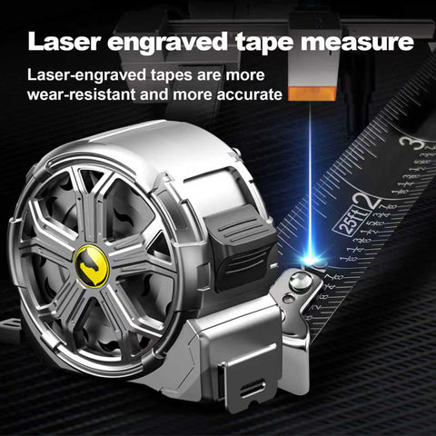 Premium Tape Measure 25ft waterproof shell boosts durability on rugged sites