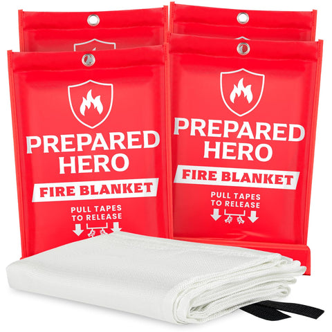 Prepared Hero fire blanket folded for quick grab and storage