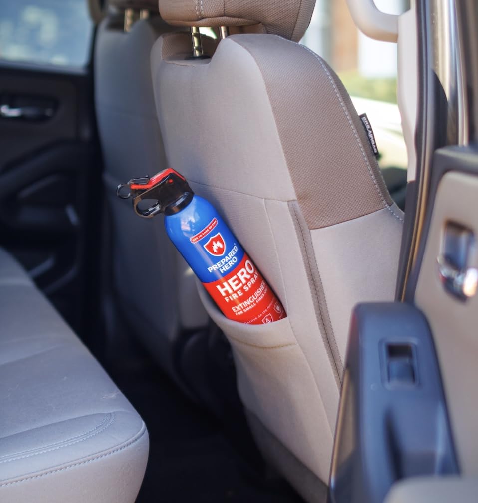 Prepared Hero Fire Spray biodegradable and non-toxic formula for safe handling.