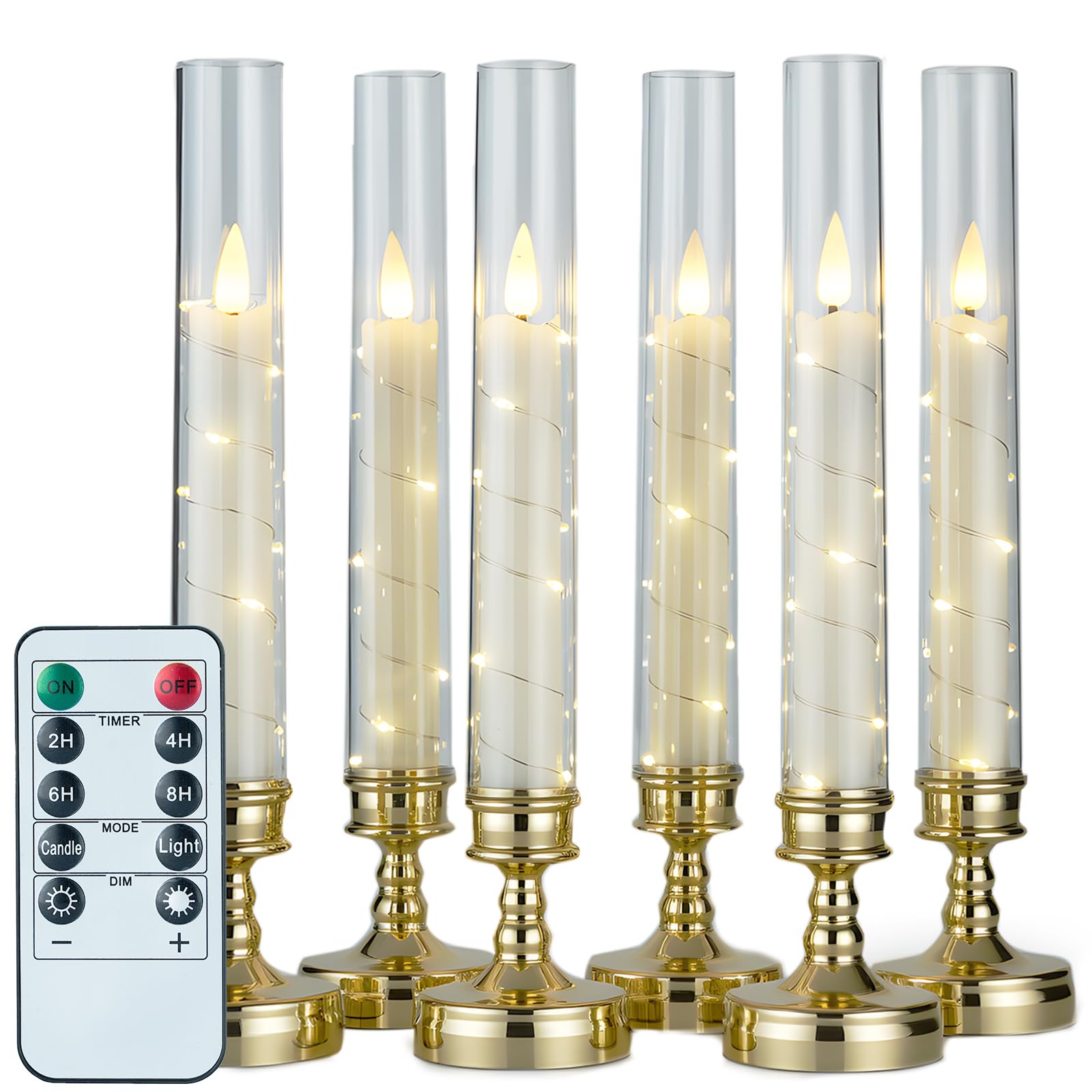 Prerish flameless candles with remote timer for easy ambiance control