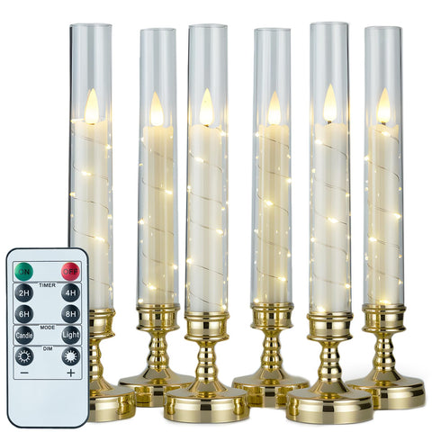 Prerish flameless candles with remote timer for easy ambiance control