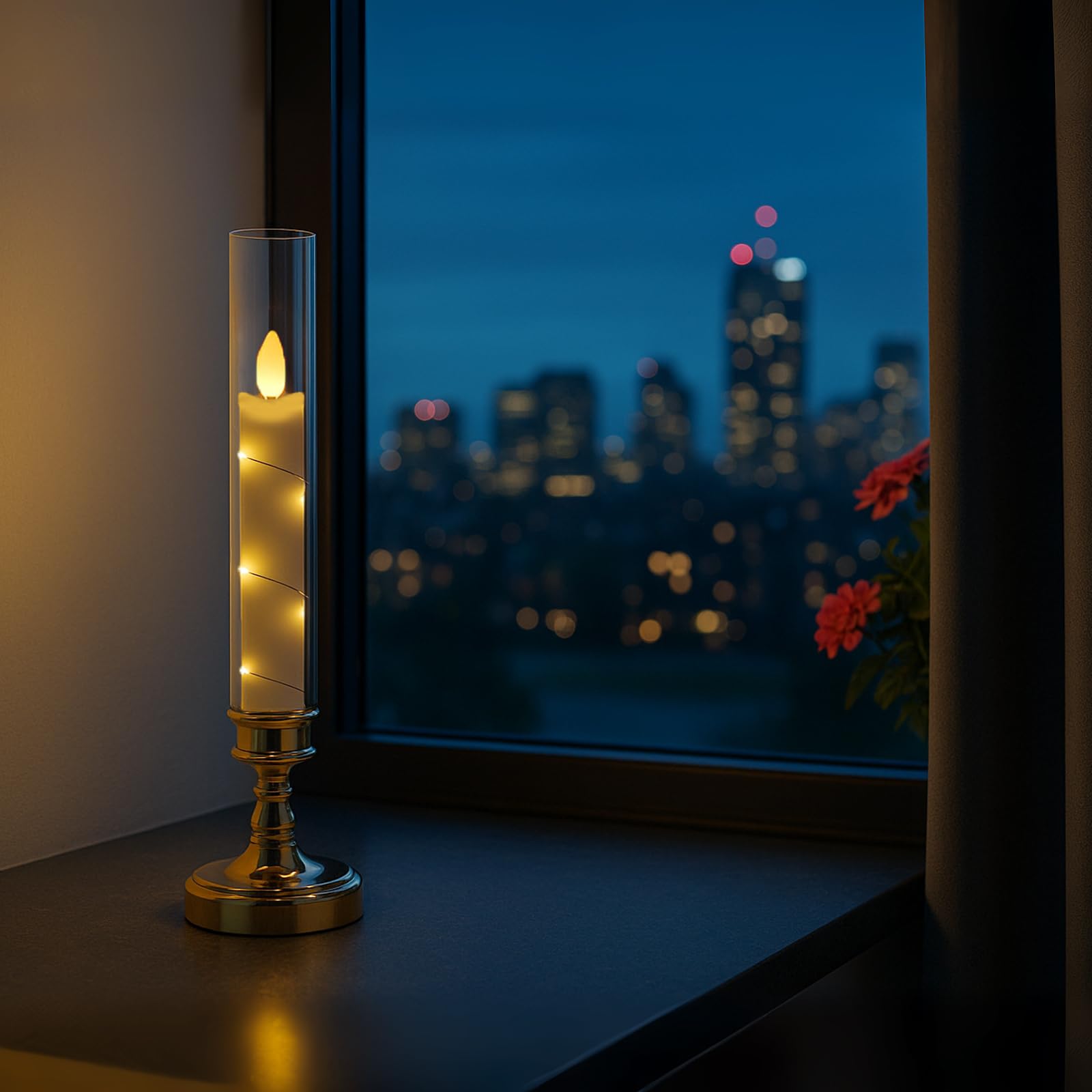 Prerish LED candles delivering festive Christmas ambiance