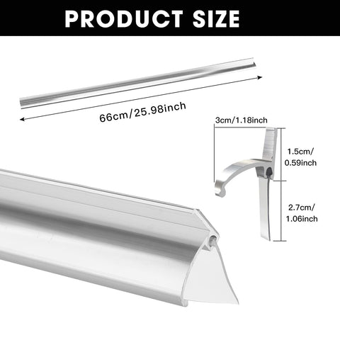 PRERUICHI chrome bottom sweep visual for seamless door movement.