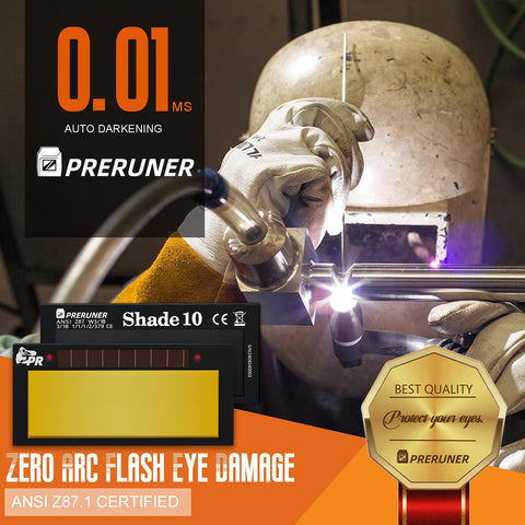Preruner Core Series Gold Shade 10 lens front view showing cool blue puddle view