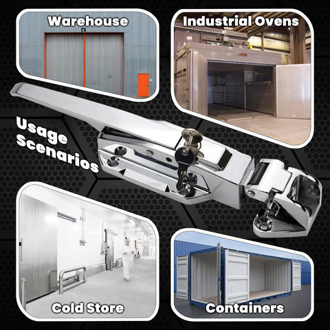 Preruner die-cast latch housing resists wear with chrome finish for longevity.