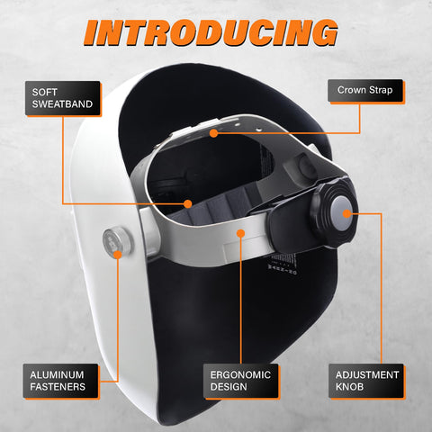 Preruner sweat-resistant removable headband stays fresh during extended welding tasks.