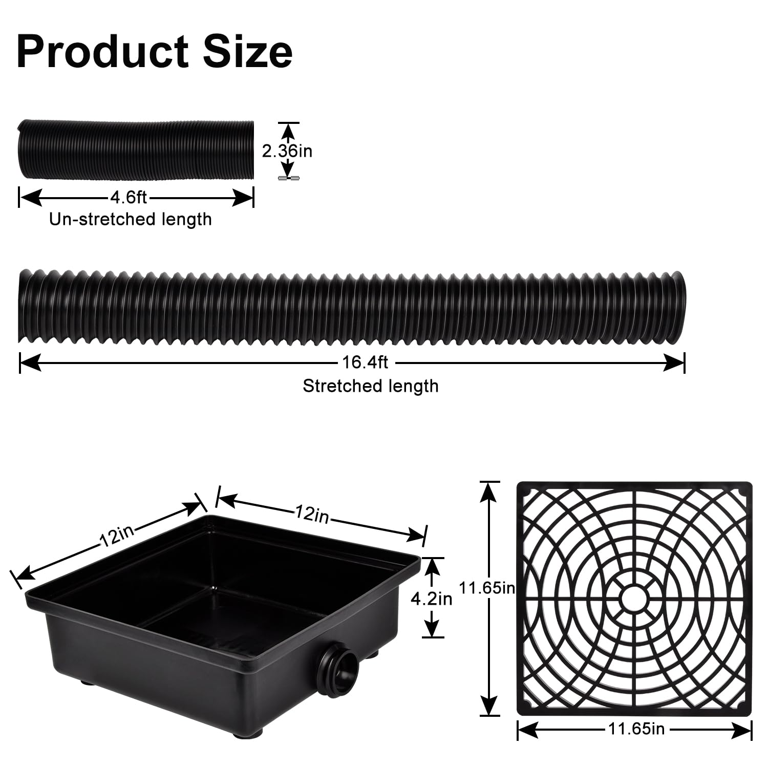 Prestantious downspout extender 2in pipe enables underground water routing