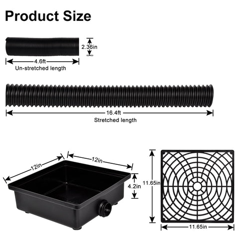Prestantious downspout extender 2in pipe enables underground water routing