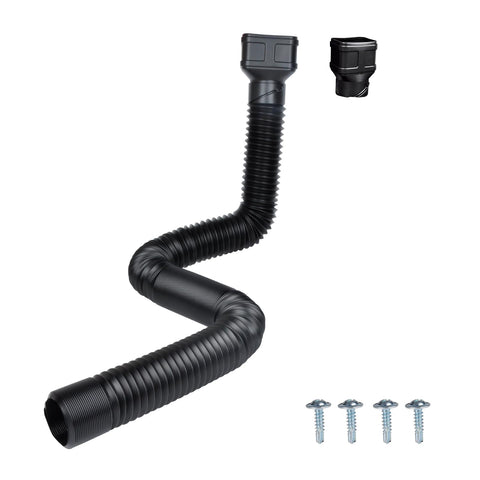 Prestantious 7ft downspout extension with 2x3 adapter guides water away from foundations.
