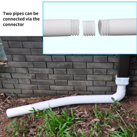 Prestantious flexible downspout pipe extended fits odd spaces and angles