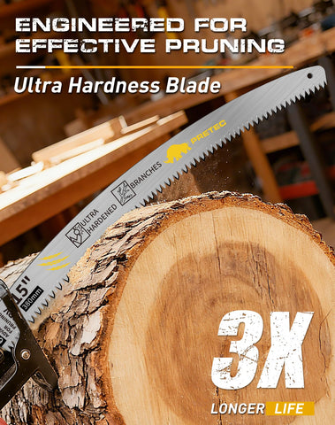 PRETEC pruning blade in action delivering efficient trimming performance.
