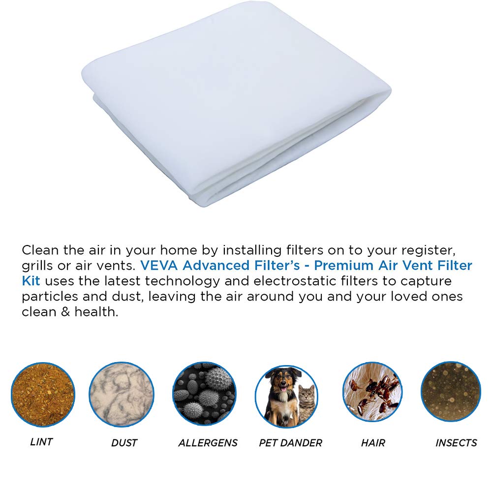 PRETTYWIT MERV13 filter material with 0-3 micron capability for cleaner air.