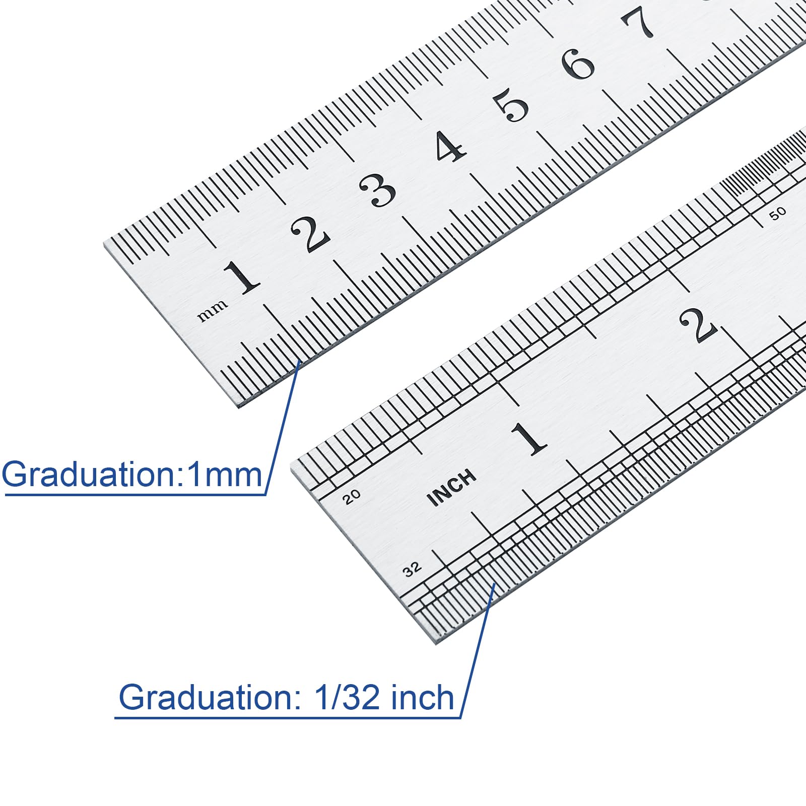 Prettyia dual-sided ruler features cm and inch measurements for versatility.