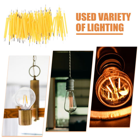 PRETYZOOM 100pcs LED filament pack for quick lamp repairs.