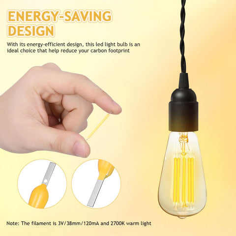 PRETYZOOM replacement filament for 40mm LED bulb parts enables quick DIY fixes.