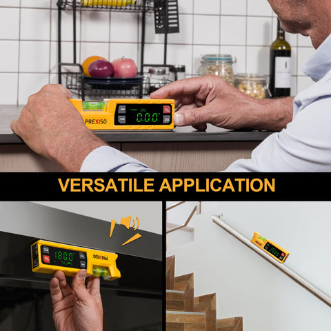 Prexiso high-accuracy angle readings ensure reliable level checks at common angles