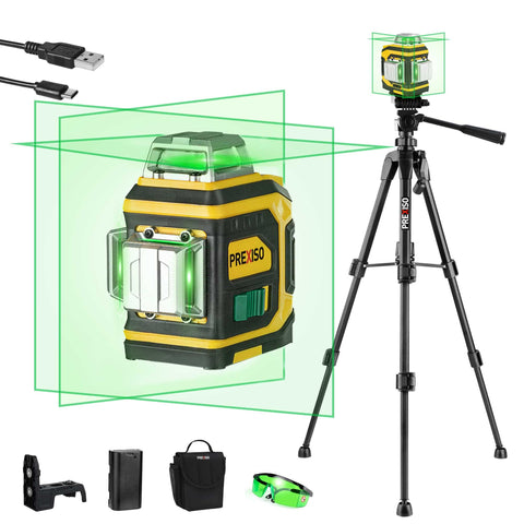 PREXISO 360° horizontal laser beam guides accurate room layout.