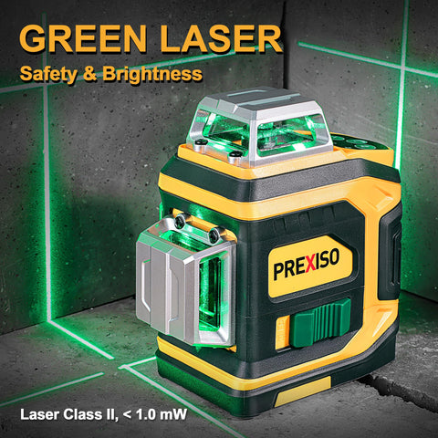 PREXISO vertical laser beams help square walls and ceilings.
